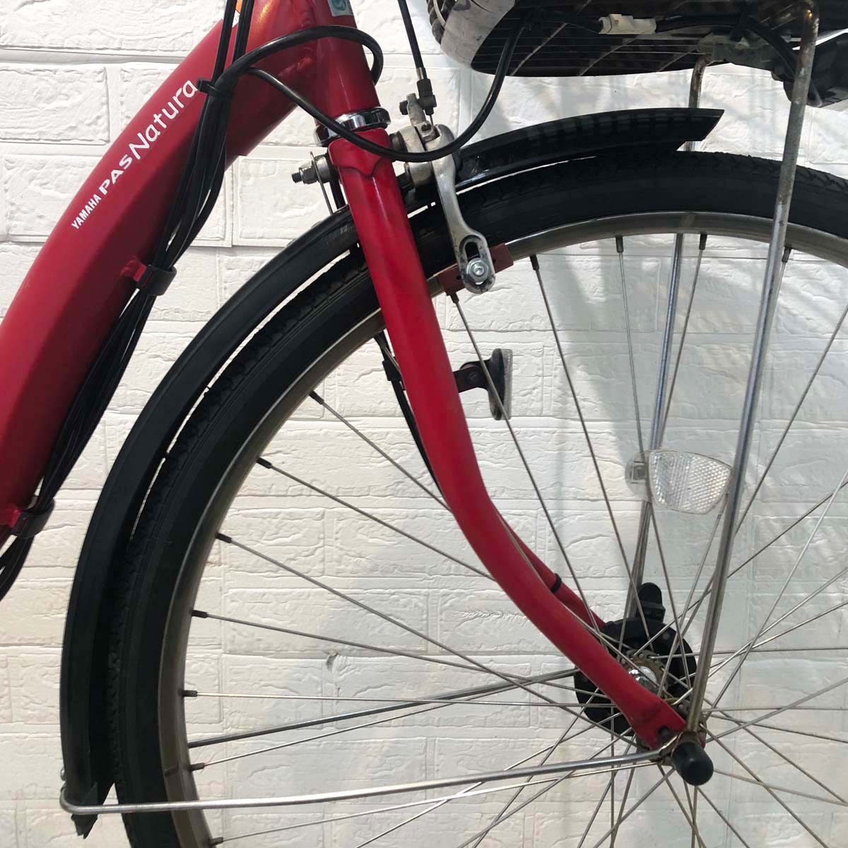 中古電動自転車 ヤマハ PAS ナチュラS レッド 26インチ YG058