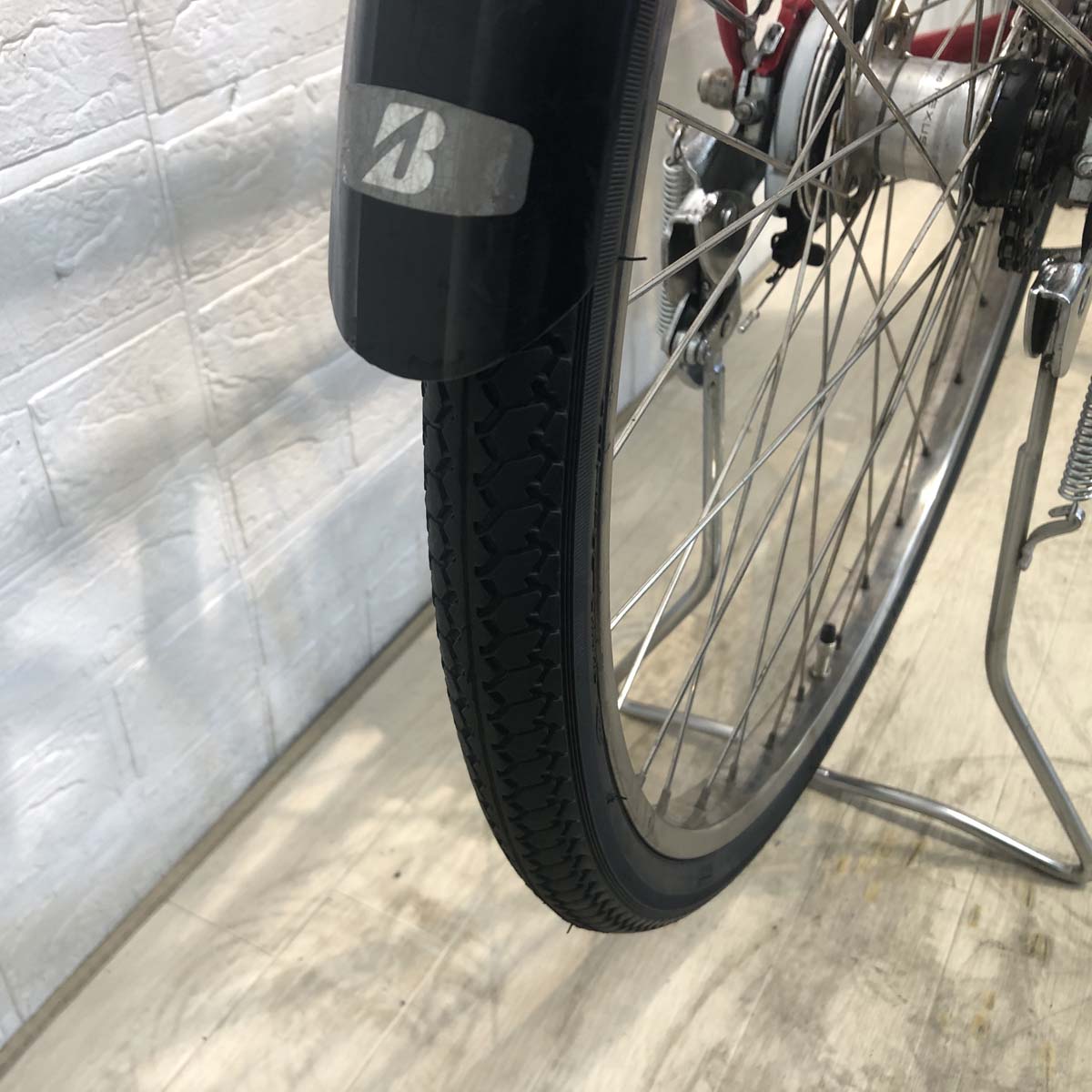 中古電動自転車 ブリヂストン アシスタDX レッド 26インチ YG059