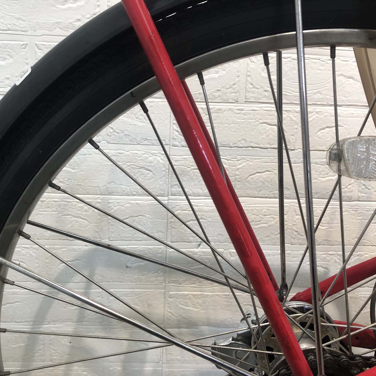 中古電動自転車 ブリヂストン アシスタDX レッド 26インチ YG059