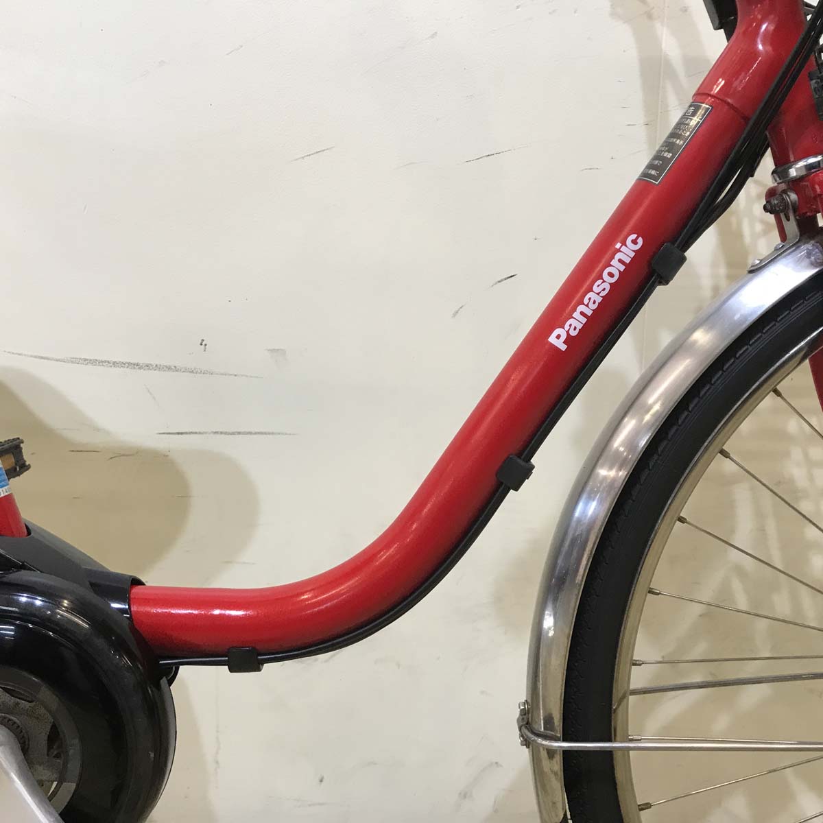 中古電動自転車 パナソニック ビビ DX レッド 26インチ KA030  