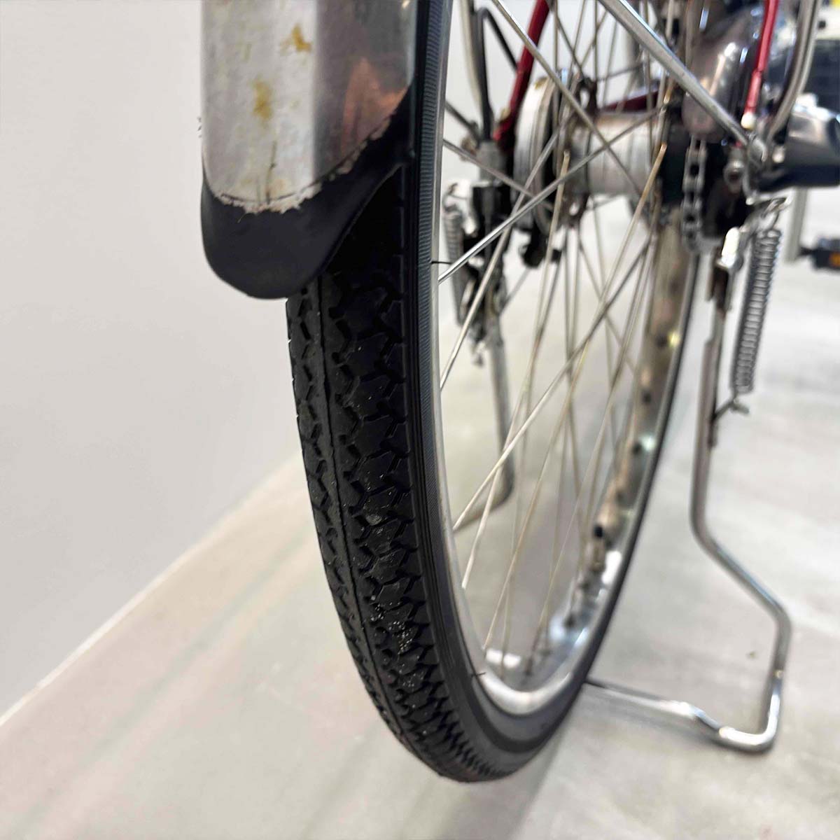 中古電動自転車 パナソニック ビビDX レッド 26インチ YJ081