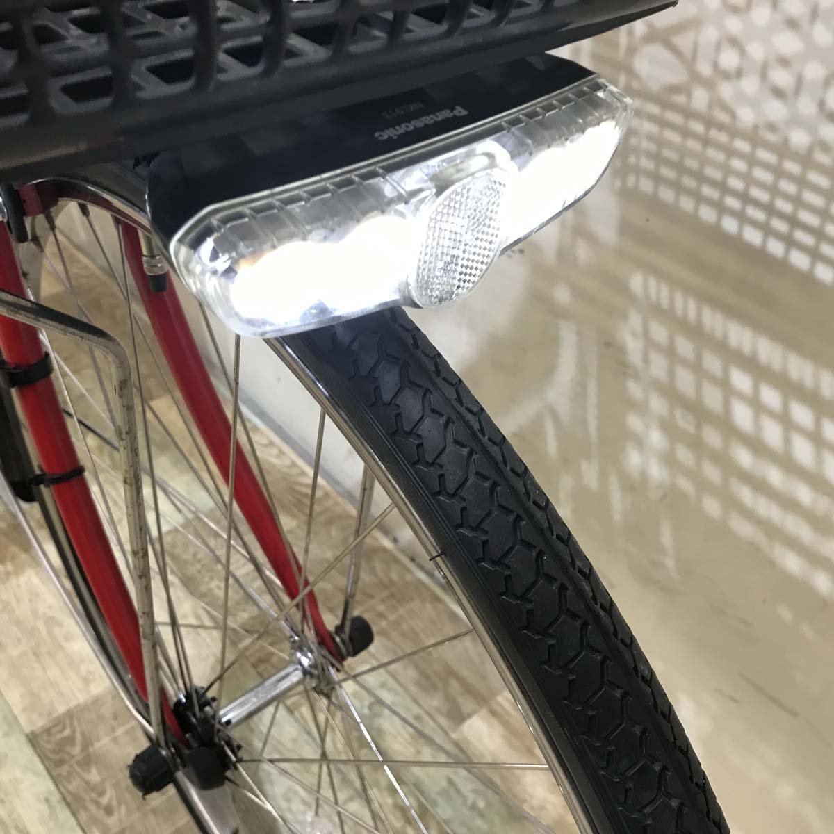 中古電動自転車 パナソニック ビビ DX レッド 26インチ KA030  