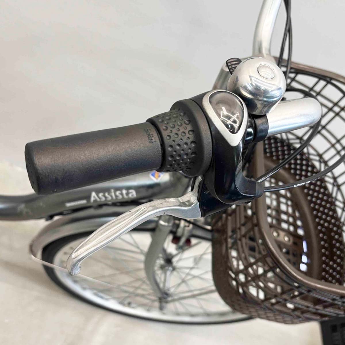 中古電動自転車 ブリヂストン アシスタベーシック シルバー 24インチ YJ082