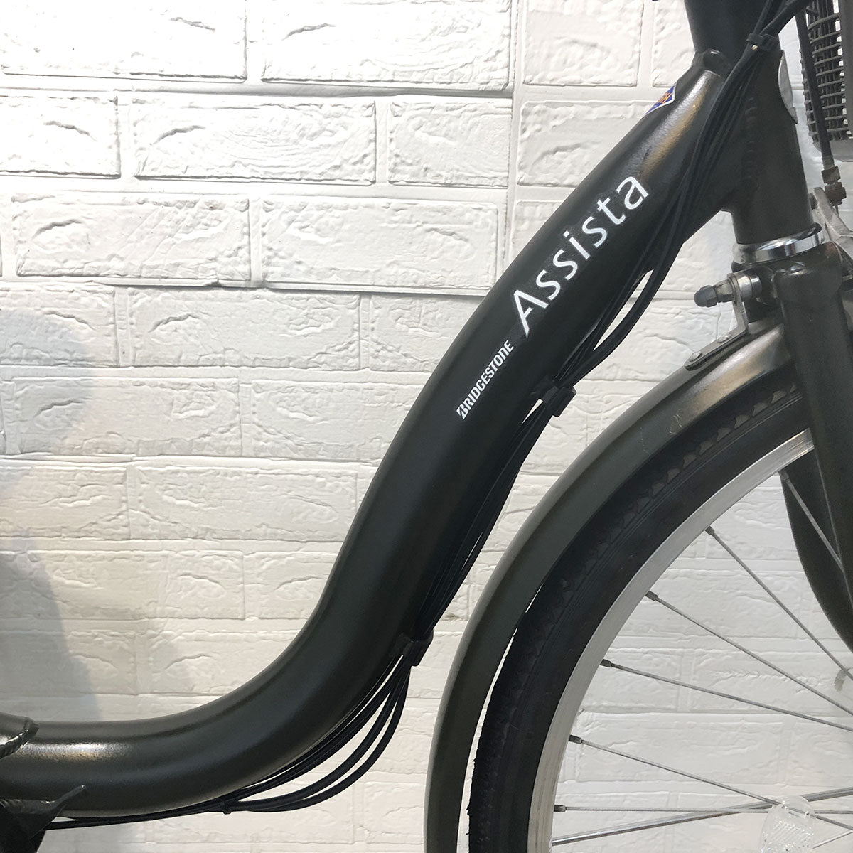 中古電動自転車 ブリヂストン アシスタ ベーシック カーキ 26インチ YG061