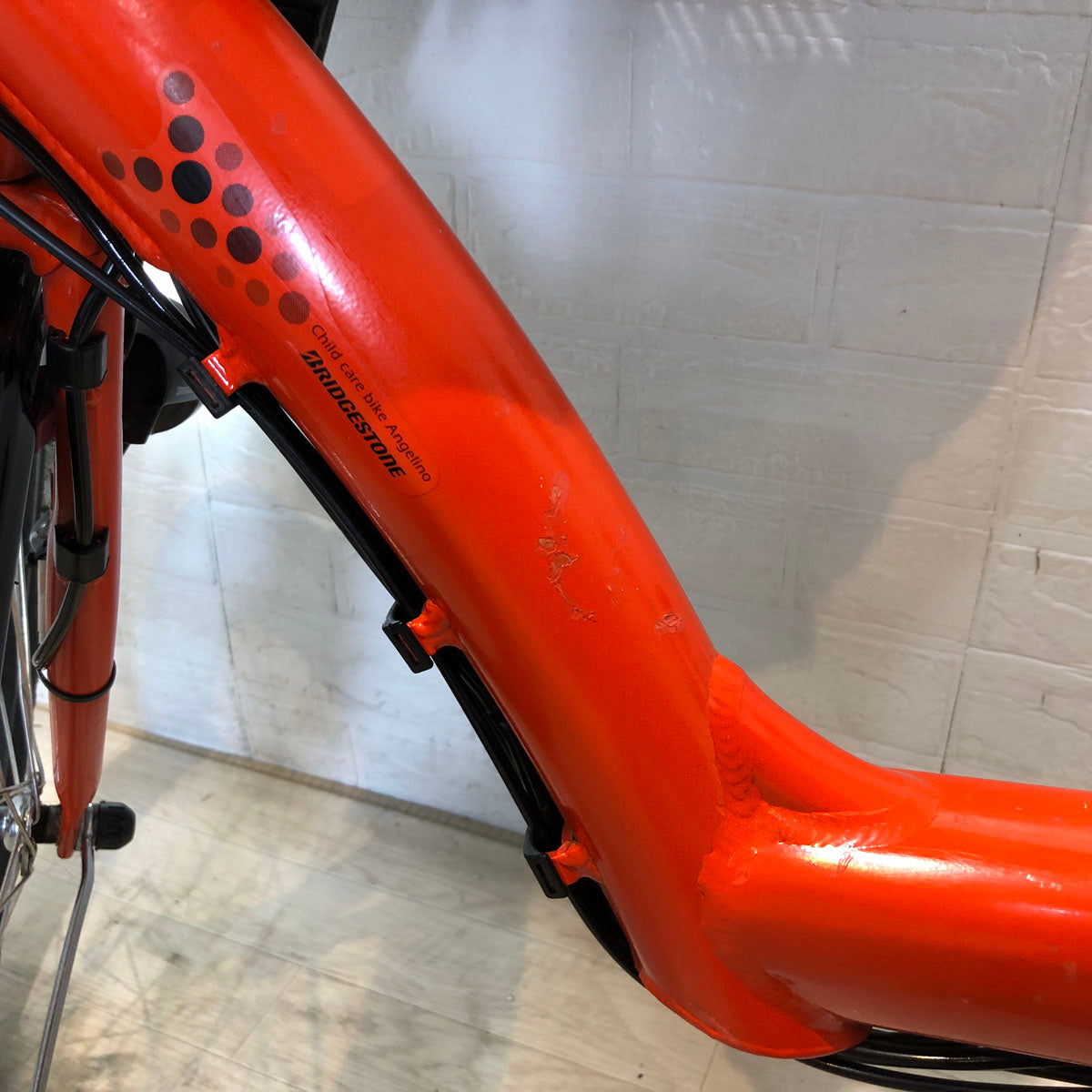 中古電動自転車 ブリヂストン アンジェリーノプティット e オレンジ 20インチ YB019