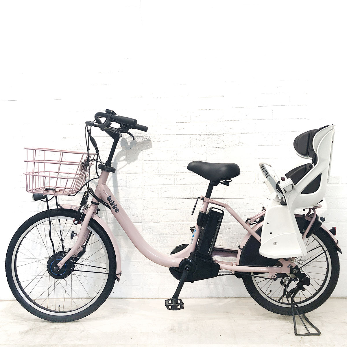 中古電動自転車 新品バッテリー ブリヂストン ビッケモブdd ピンク 24×20インチ YG062