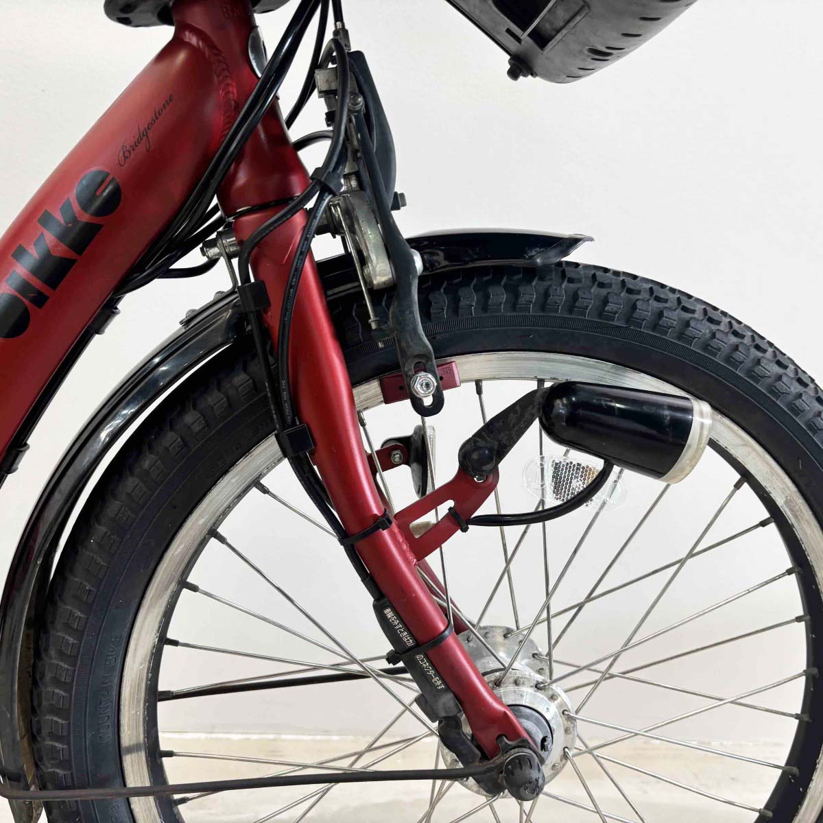 中古電動自転車 新品バッテリー ブリヂストン ビッケポーラーe レッド 20インチ YJ084