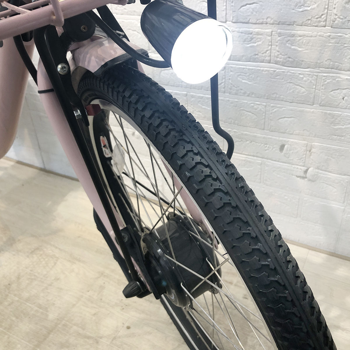 中古電動自転車 新品バッテリー ブリヂストン ビッケモブdd ピンク 24×20インチ YG062