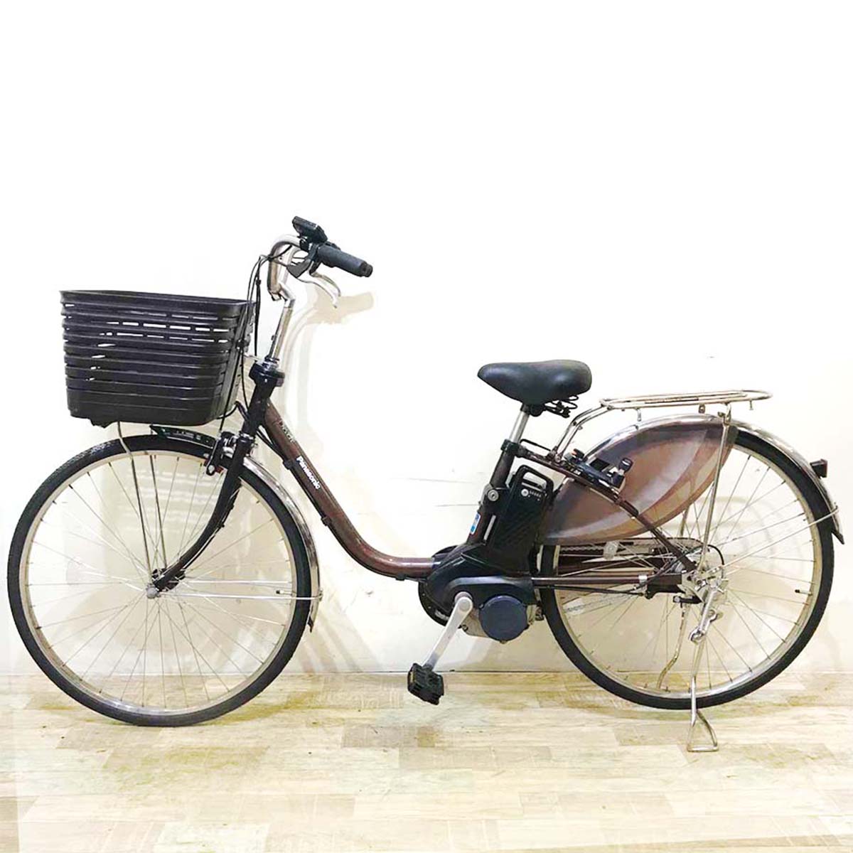 中古電動自転車 パナソニック ビビ DX ブラウン 26インチ KA033
