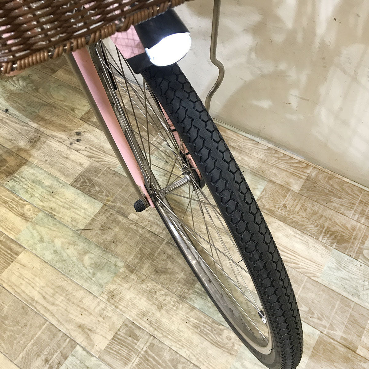 中古電動自転車 ヤマハ PAS With DX パス ウィズ DX ピンク 26インチ KF060 