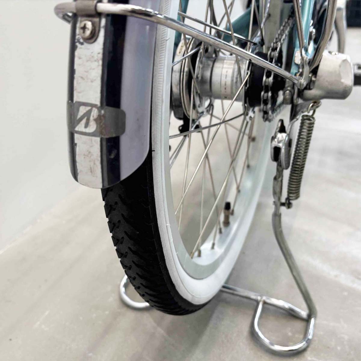 中古電動自転車 ブリヂストン アシスタコンパクト ブルー 20インチ YJ087