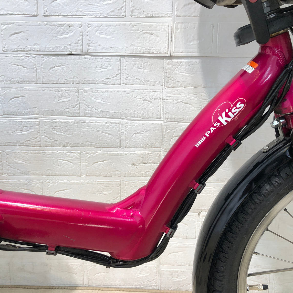 中古電動自転車 新品バッテリー ヤマハ PAS Kiss mini パス キッス ミニ ピンク 20インチ YB025