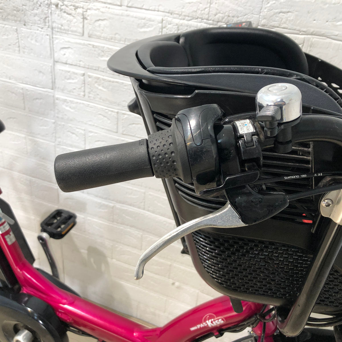 中古電動自転車 新品バッテリー ヤマハ PAS Kiss mini パス キッス ミニ ピンク 20インチ YB025