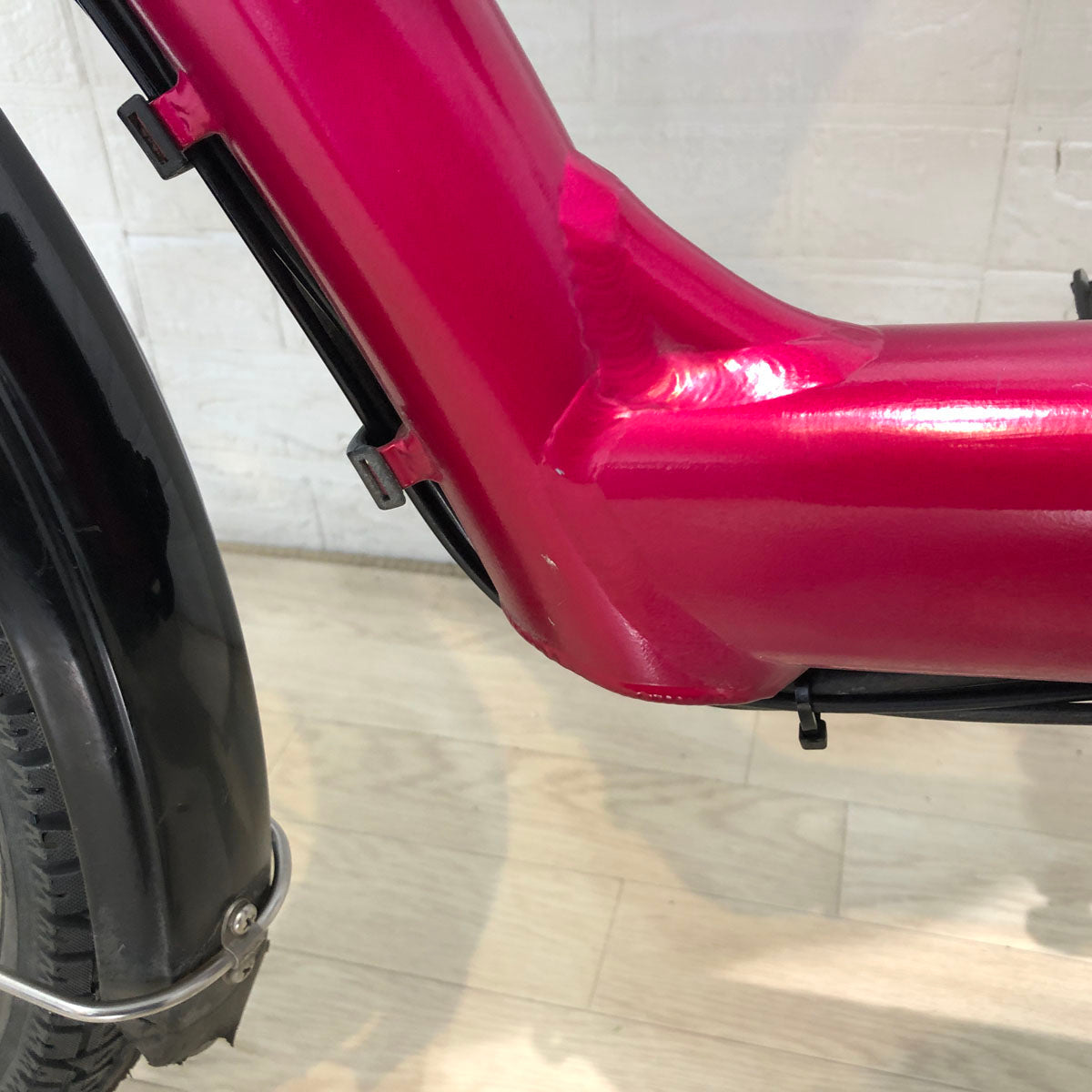 中古電動自転車 新品バッテリー ヤマハ PAS Kiss mini パス キッス ミニ ピンク 20インチ YB025