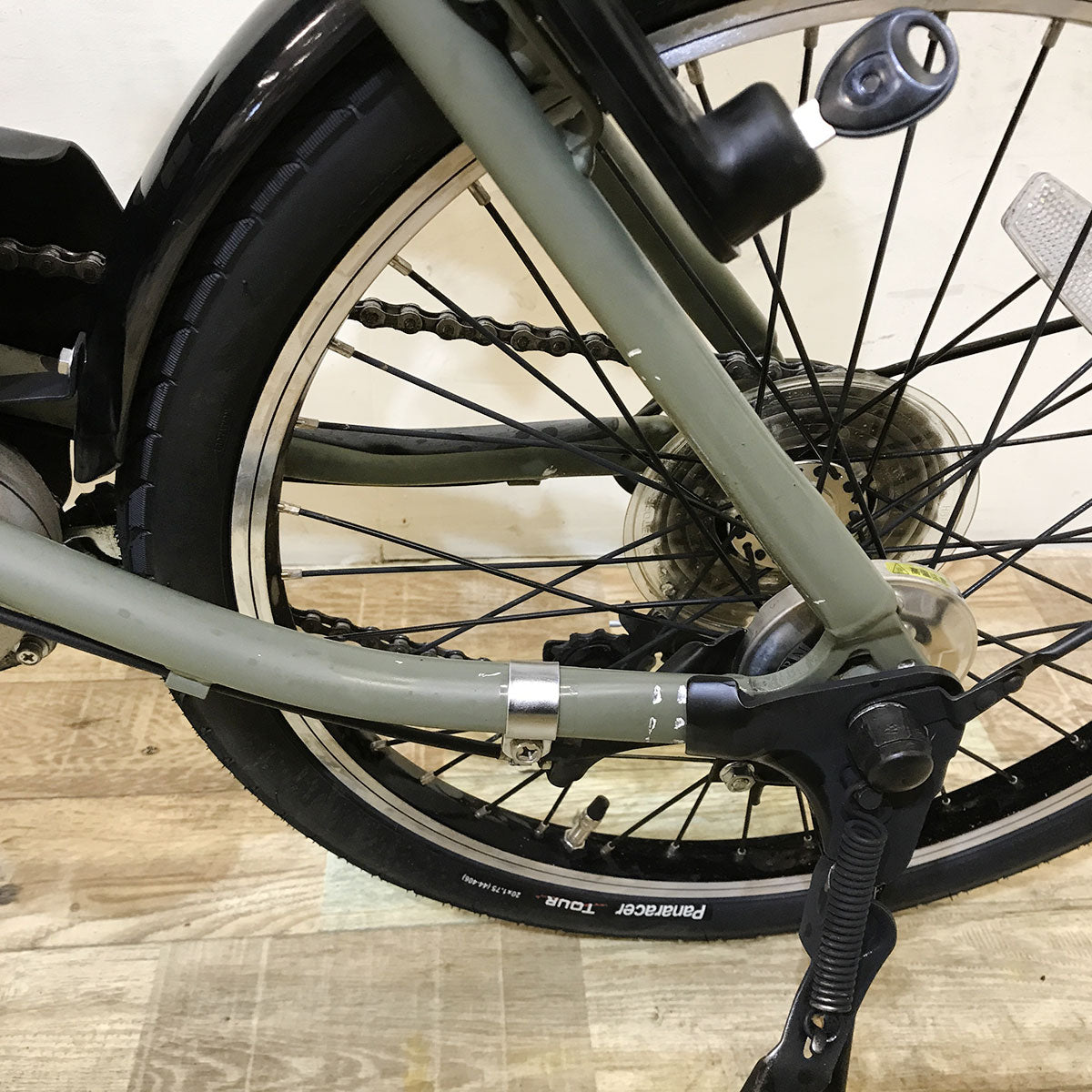 中古電動自転車 パナソニック ベロスター ミニ カーキ 20インチ KF063