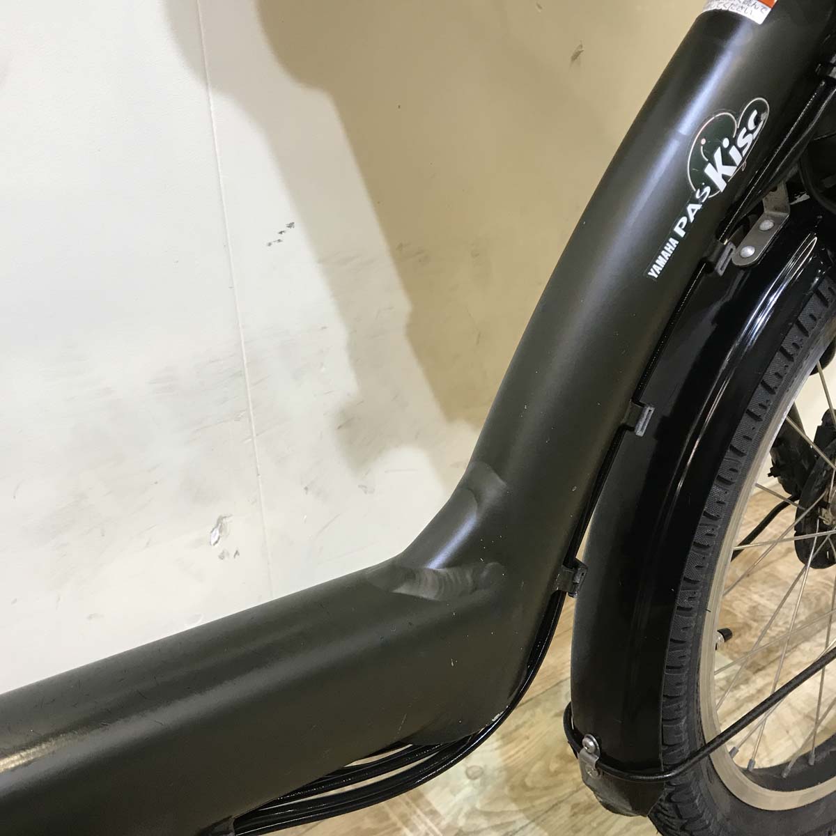 中古電動自転車 ヤマハ PAS Kiss mini パス キッス ミニ カーキ 20インチ KA038
