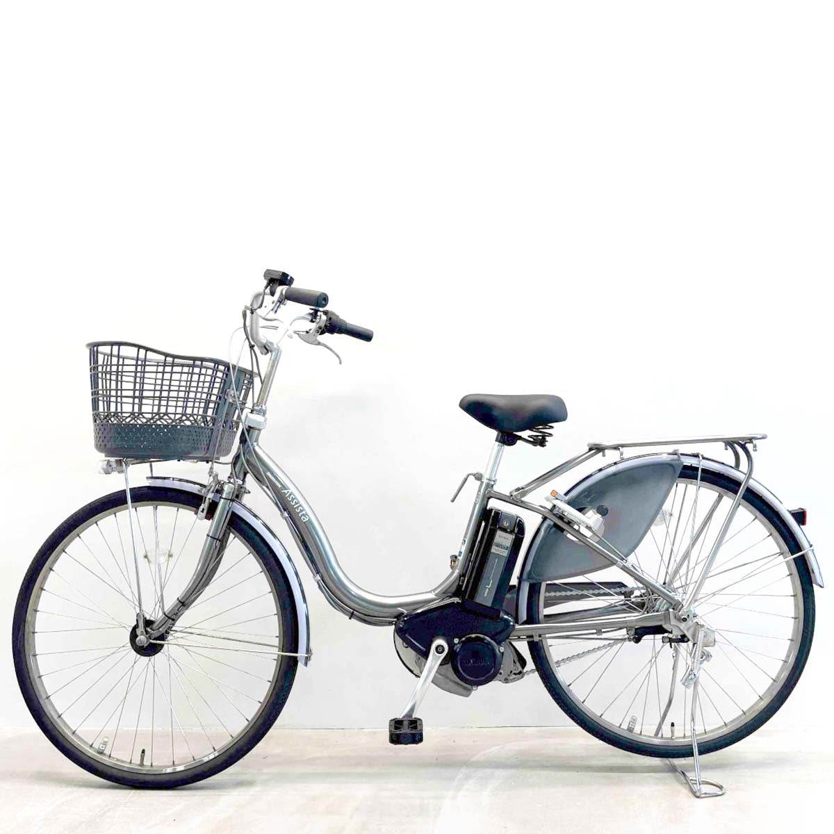 中古電動自転車 ブリヂストン アシスタリチウム シルバー 26インチ YJ090