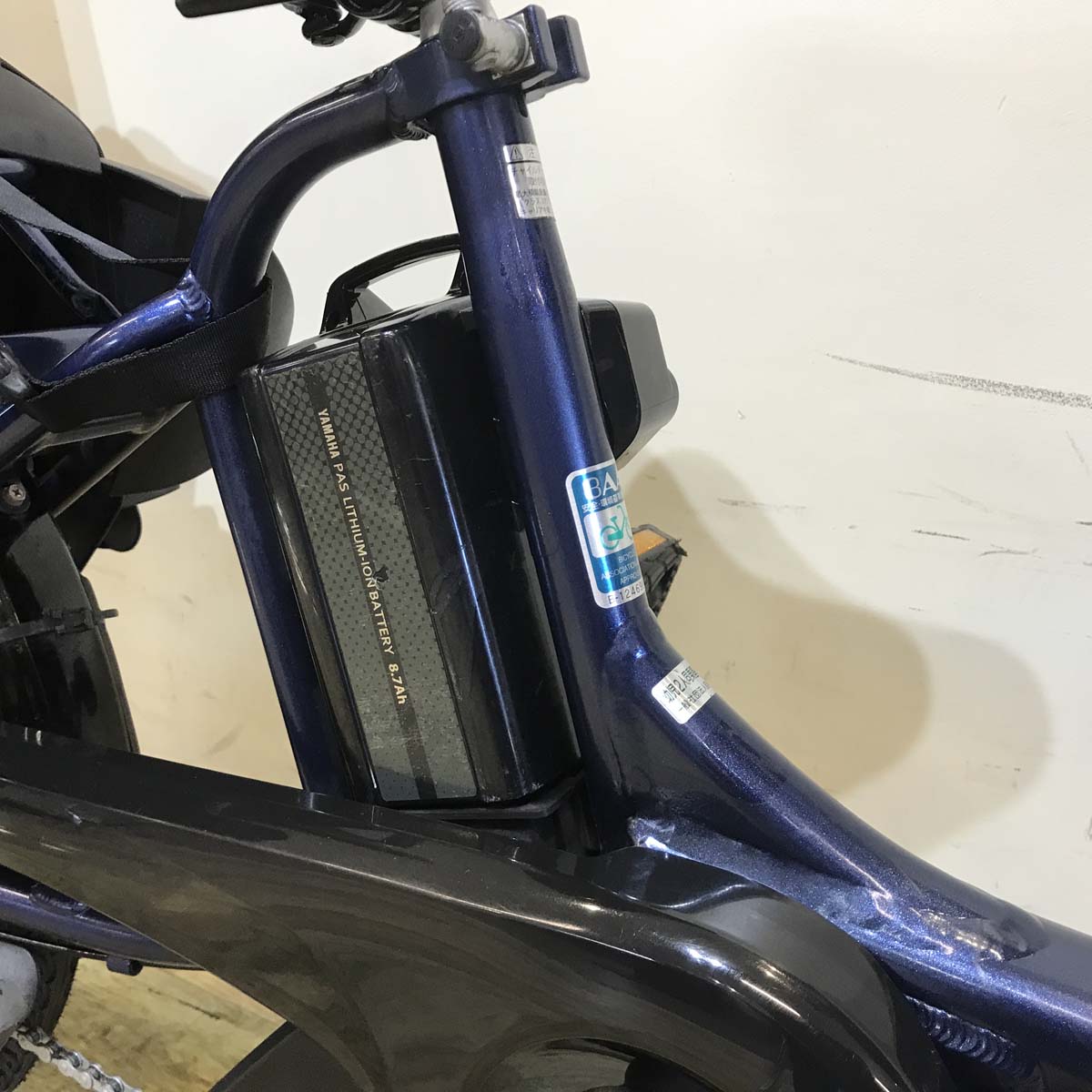 中古電動自転車 ヤマハ PAS Kiss mini パス キッス ミニ ネイビー 20インチ KA039