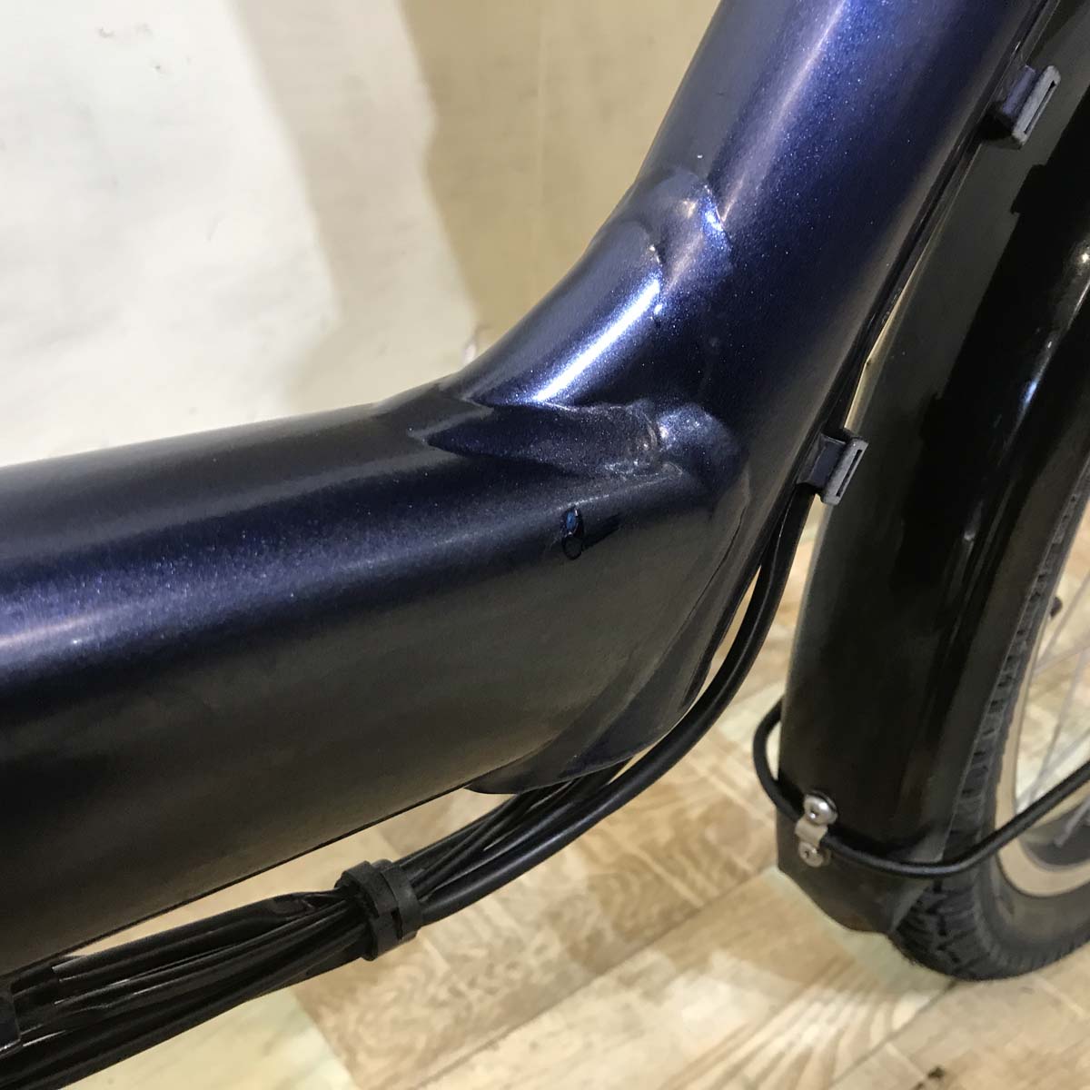 中古電動自転車 ヤマハ PAS Kiss mini パス キッス ミニ ネイビー 20インチ KA039