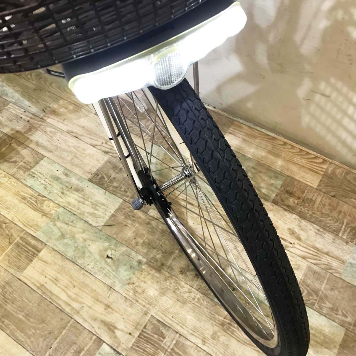 中古電動自転車 パナソニック ビビ DX ホワイト 26インチ KA042