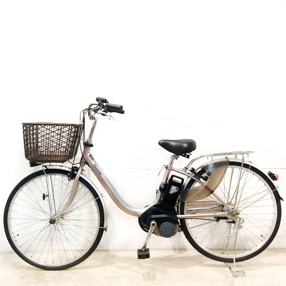 中古電動自転車 パナソニック ビビ ライト U ピンクベージュ 26インチ YB034