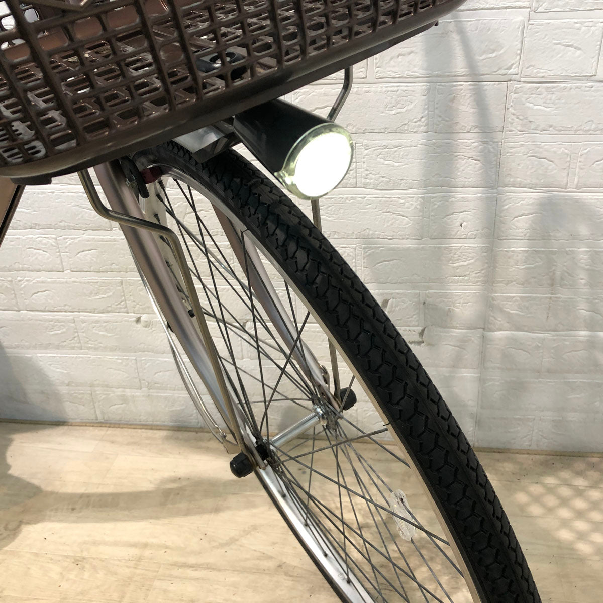 中古電動自転車 パナソニック ビビ ライト U ピンクベージュ 26インチ YB034