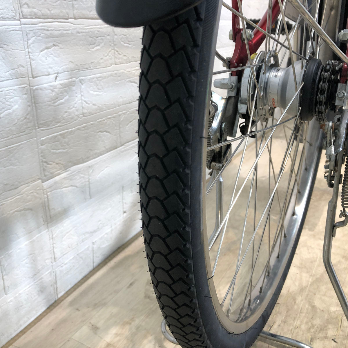 中古電動自転車 ヤマハ PAS With SP パス ウィズ SP レッド 26インチ YB037
