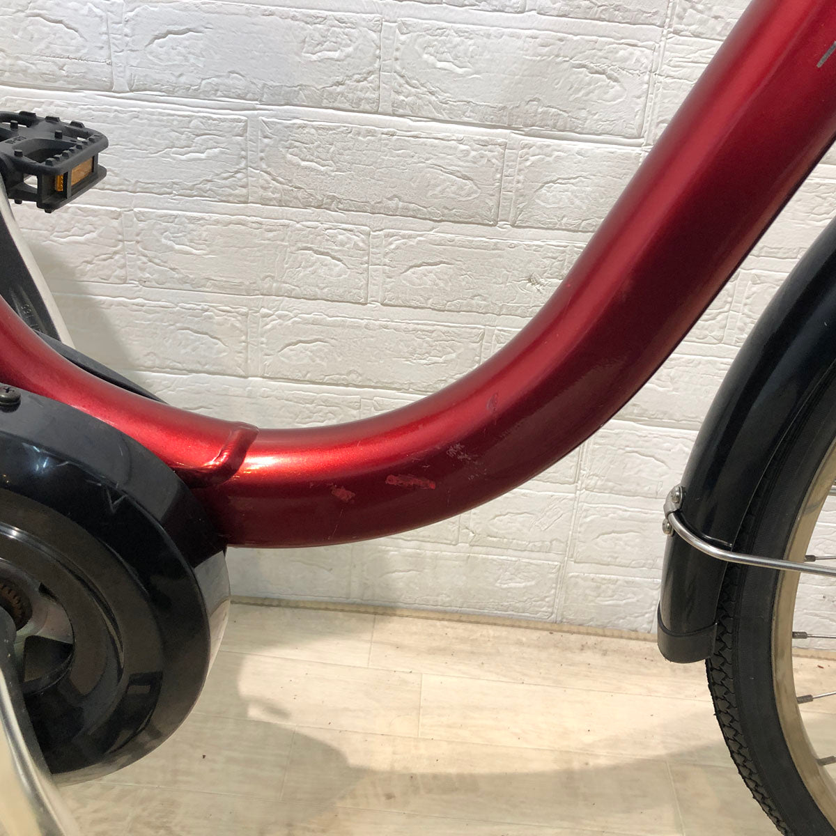 中古電動自転車 ヤマハ PAS With SP パス ウィズ SP レッド 26インチ YB037