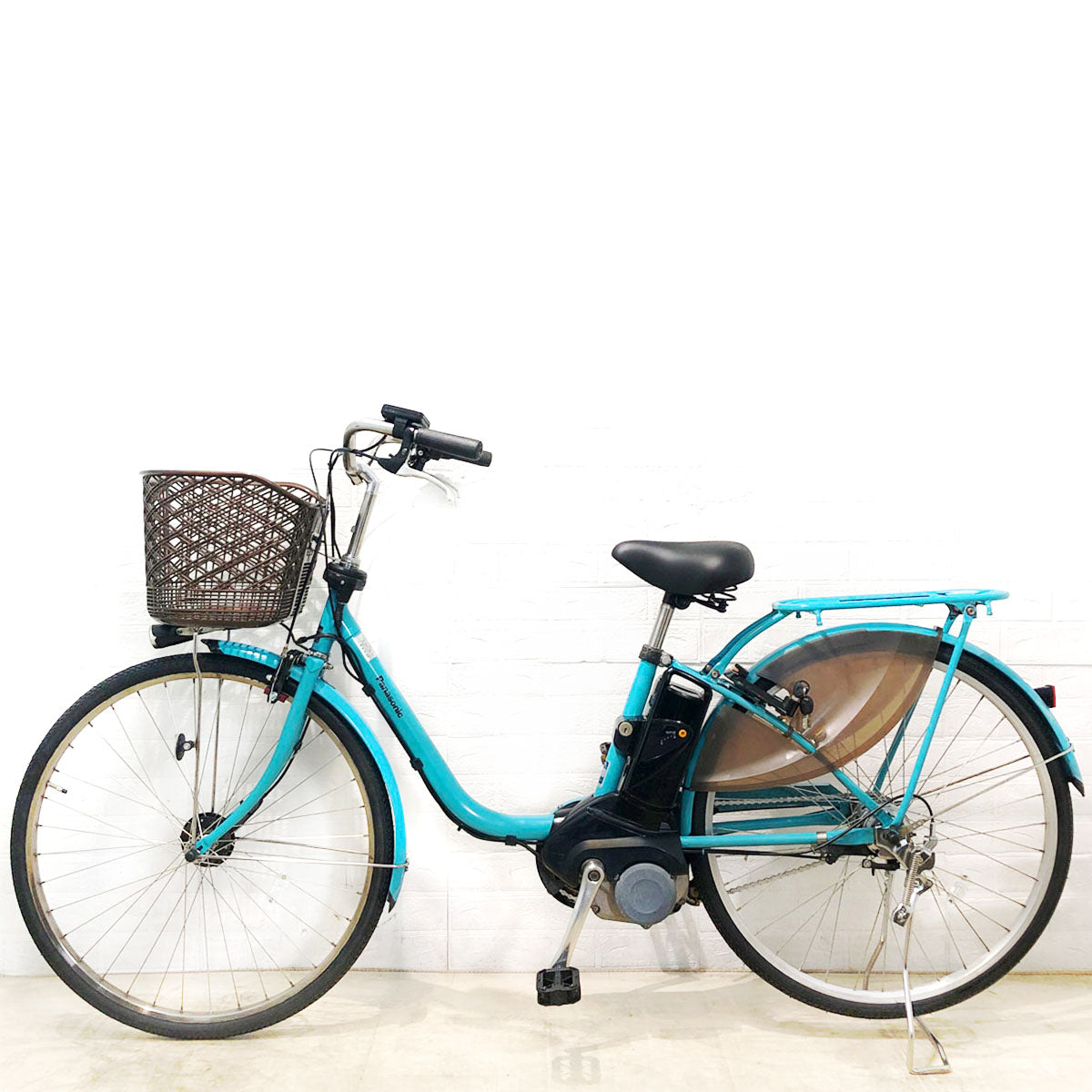 中古電動自転車 パナソニック ビビ スタイル DX ブルー 26インチ YB038