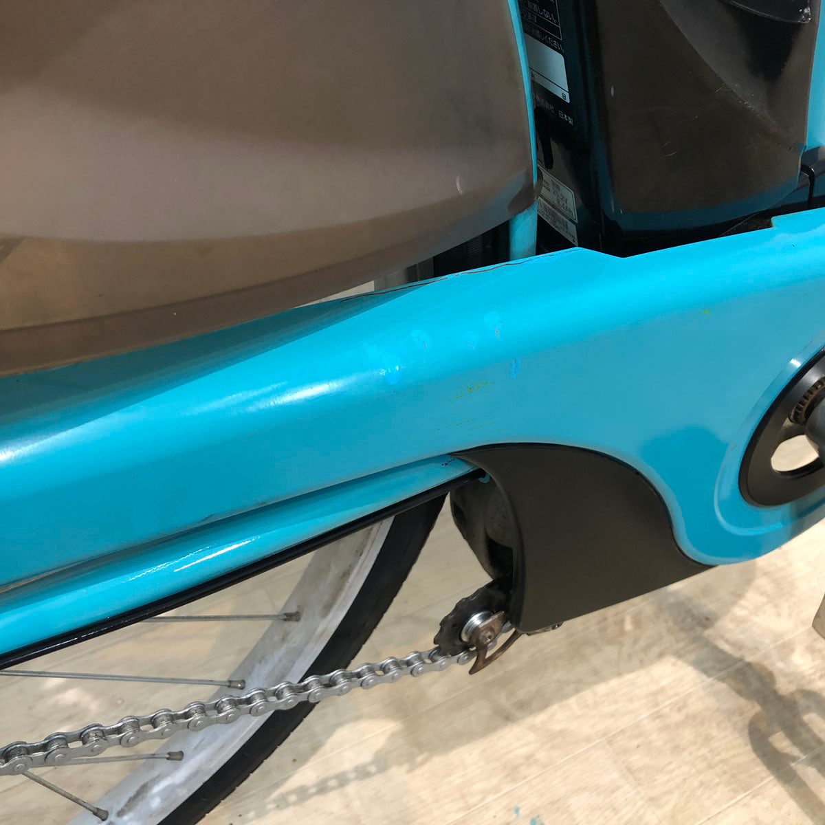 中古電動自転車 パナソニック ビビ スタイル DX ブルー 26インチ YB038