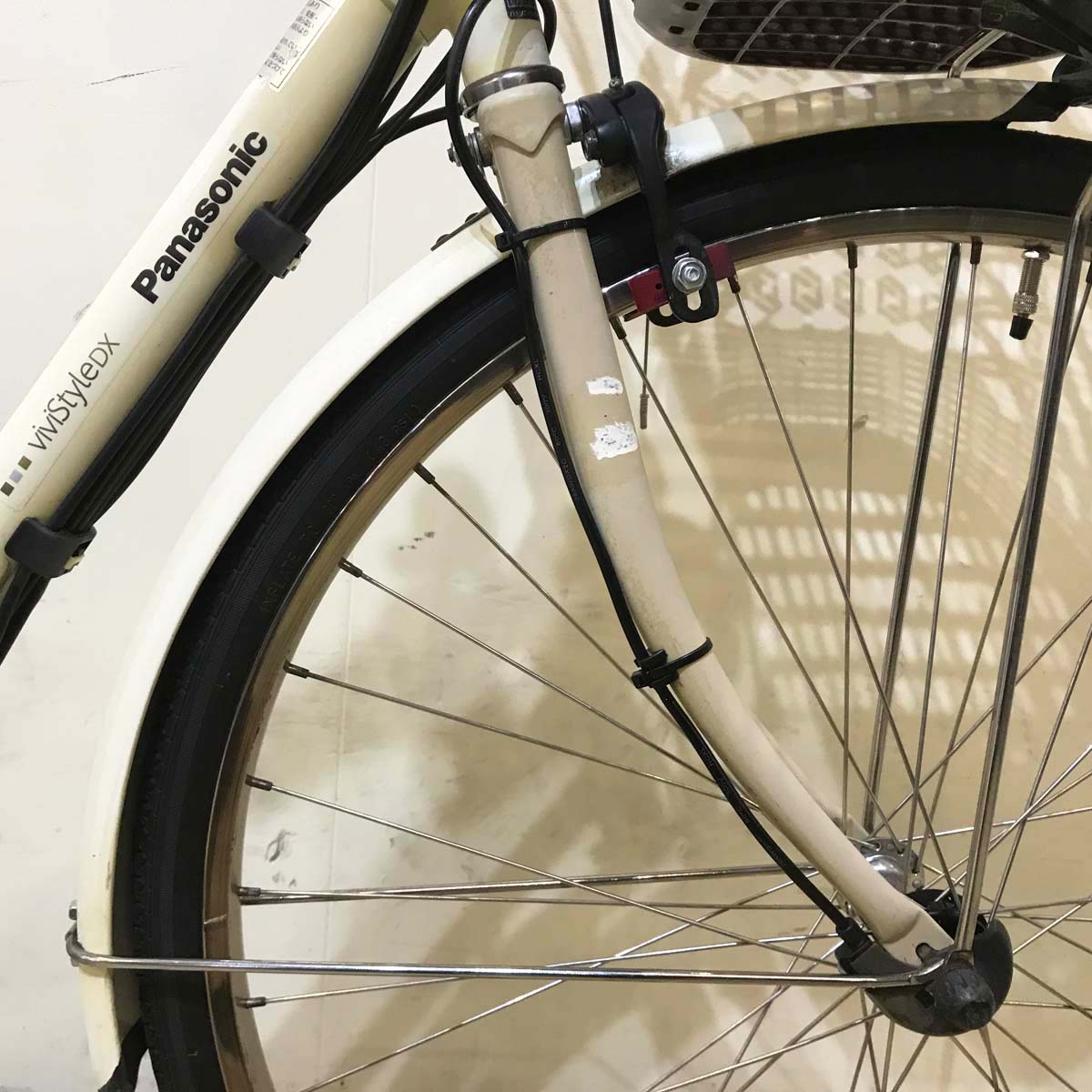 中古電動自転車  パナソニック ビビ スタイル DX アイボリーホワイト 26インチ KA052
