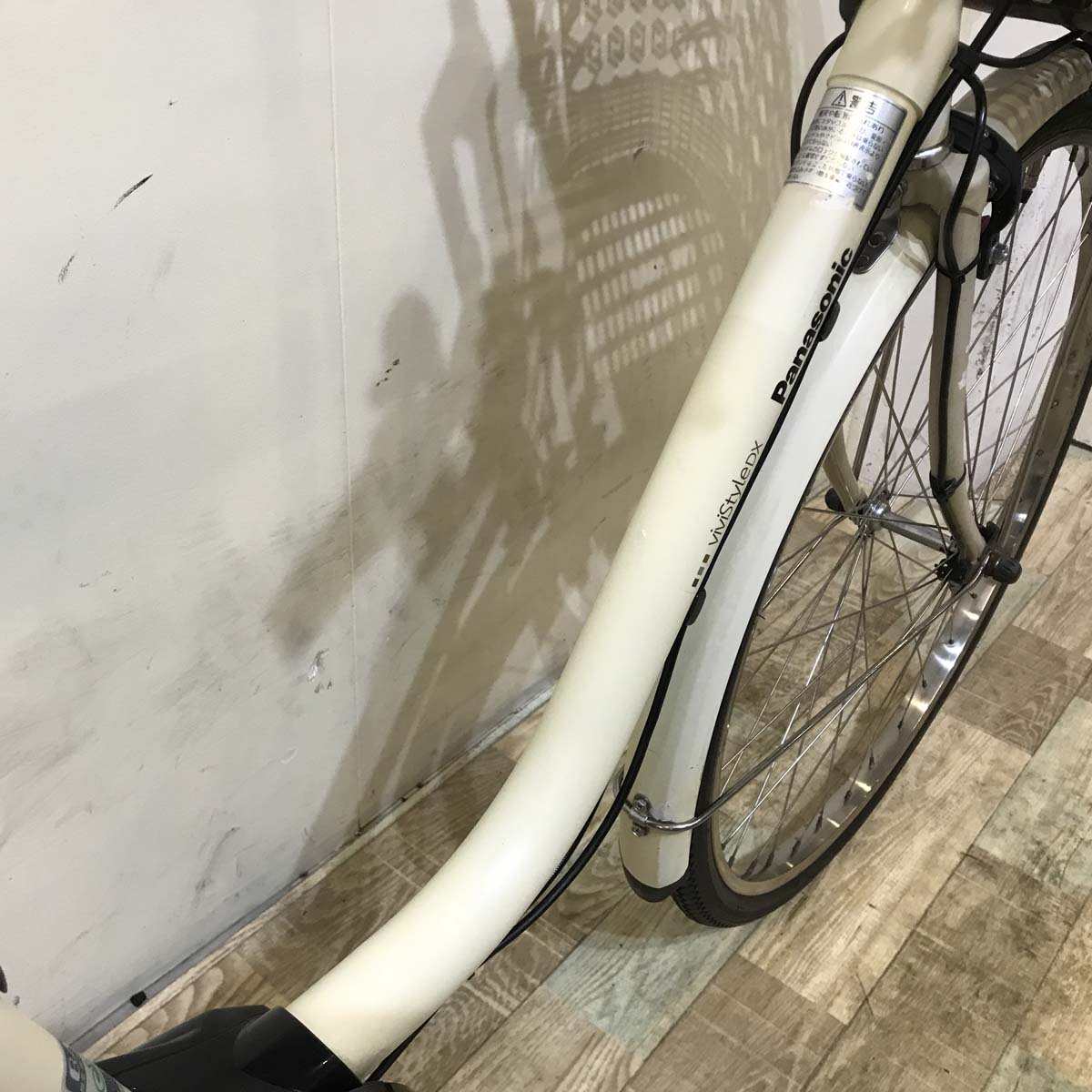 中古電動自転車  パナソニック ビビ スタイル DX アイボリーホワイト 26インチ KA052