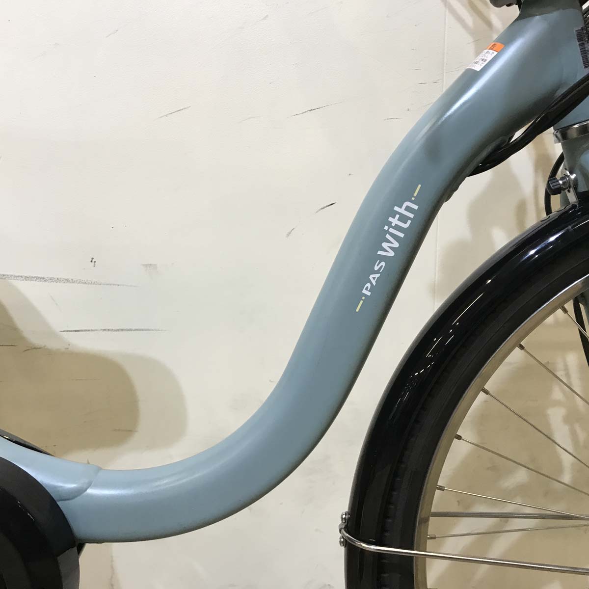 中古電動自転車  ヤマハ PAS With パス ウィズ ブルー 24インチ KA053