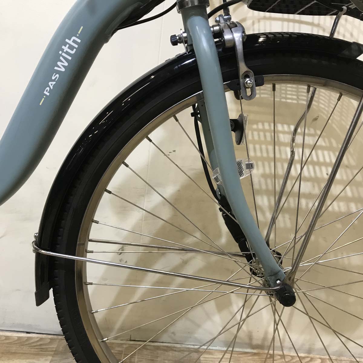 中古電動自転車  ヤマハ PAS With パス ウィズ ブルー 24インチ KA053