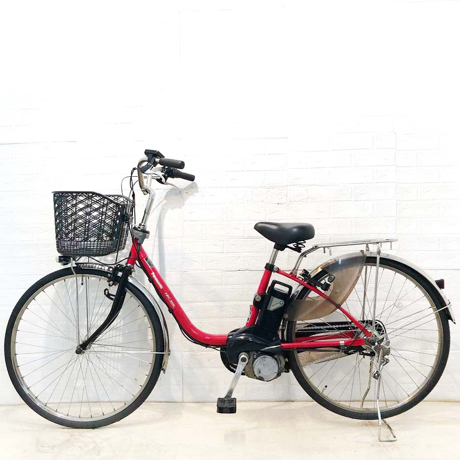 中古電動自転車 パナソニック ビビDX レッド 26インチ YG083