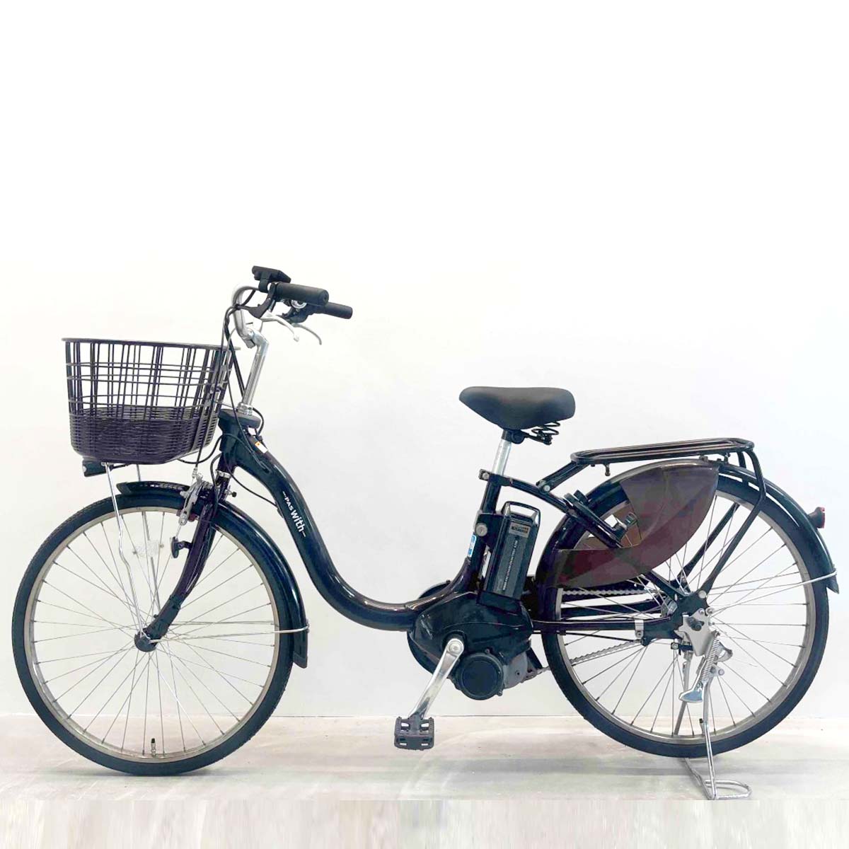 中古電動自転車 ヤマハ PAS ウィズ ブラウン 24インチ YJ104