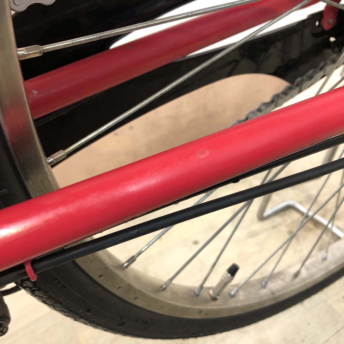 中古電動自転車 パナソニック ビビDX レッド 26インチ YG083