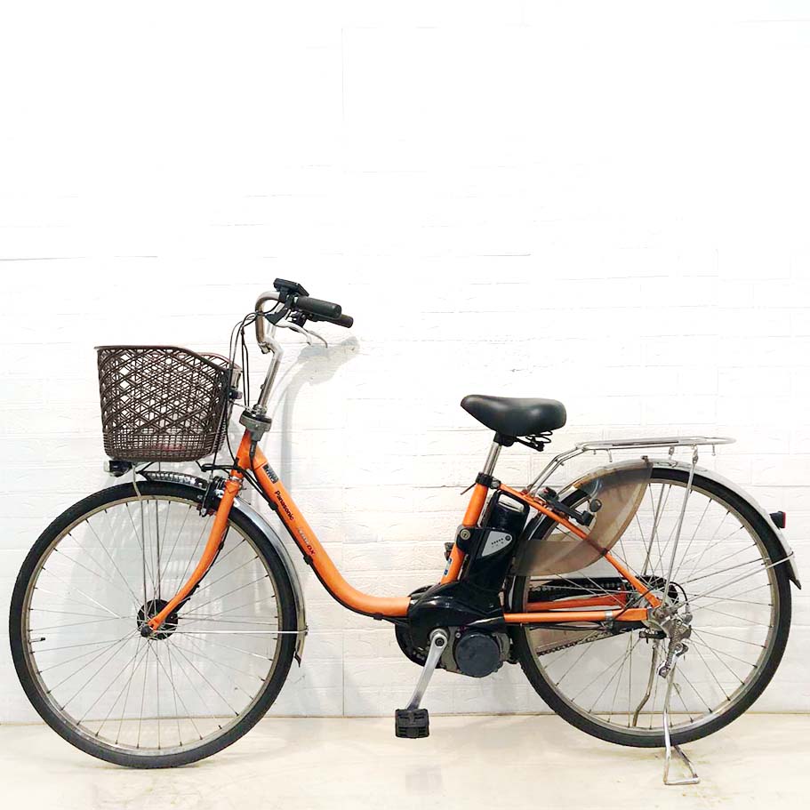 中古電動自転車 パナソニック ビビDX オレンジ 26インチ YG084