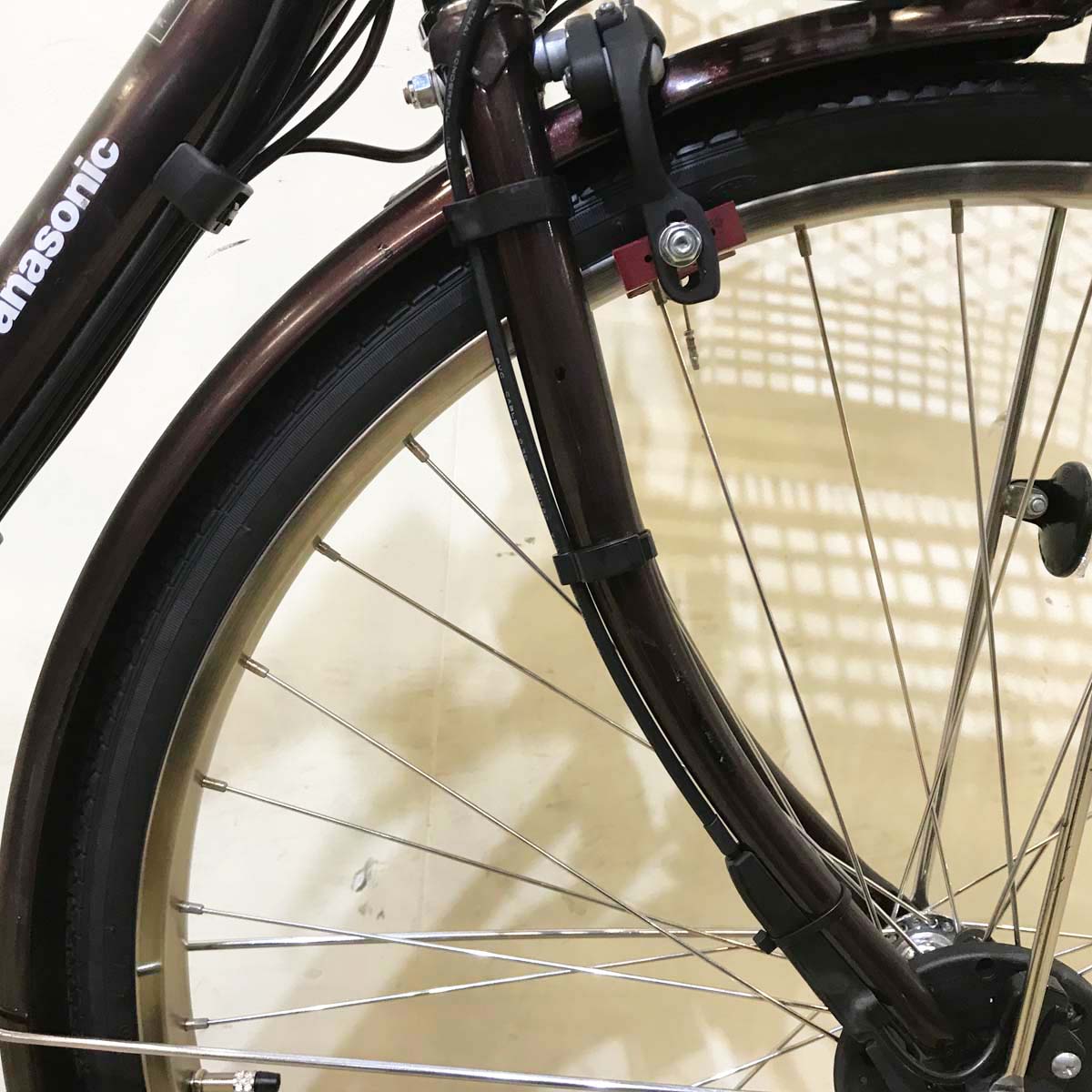 中古電動自転車  パナソニック ビビ スタイル ブラウン 26インチ KA054