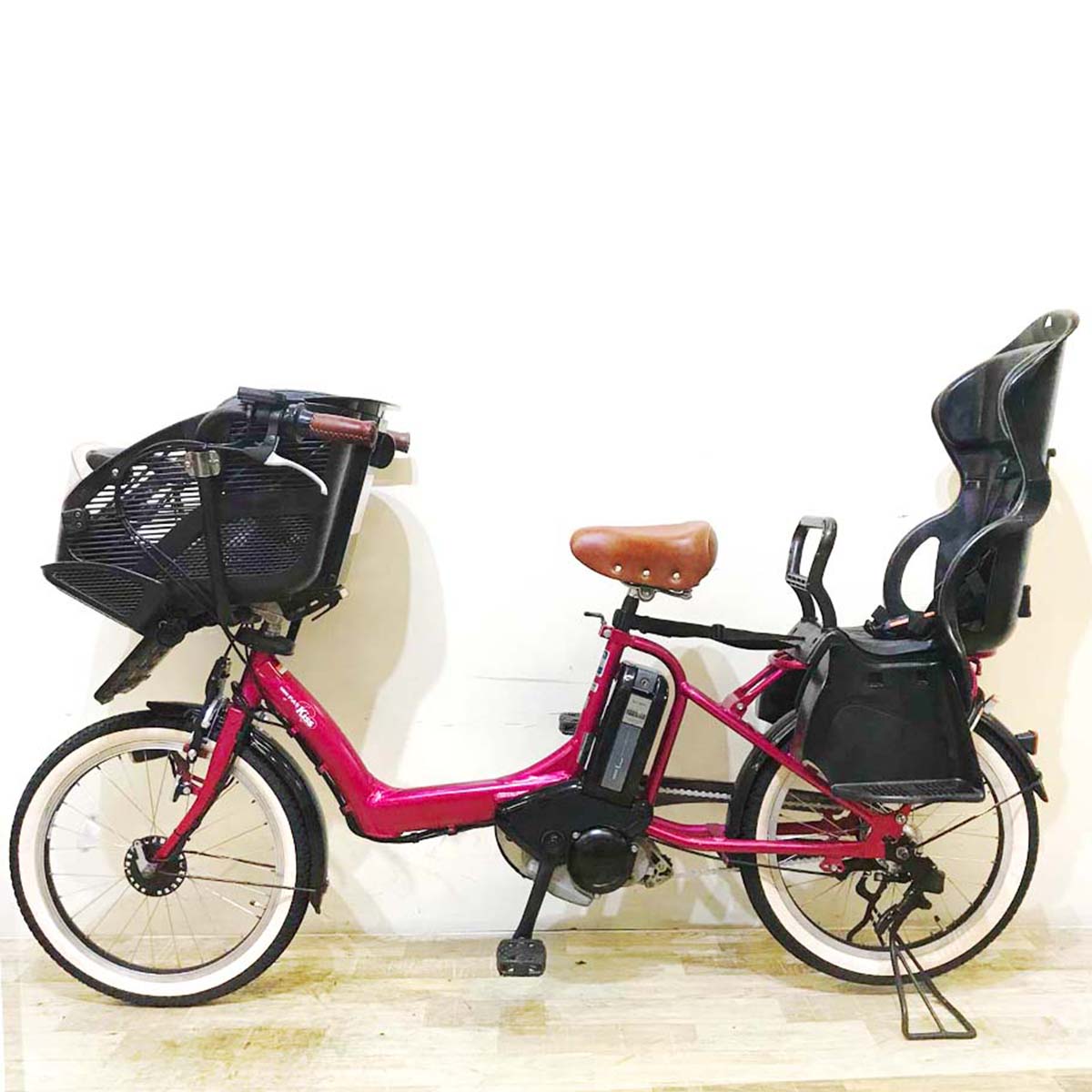 中古電動自転車 ヤマハ PAS Kiss mini パス キッス ミニ ピンク 20