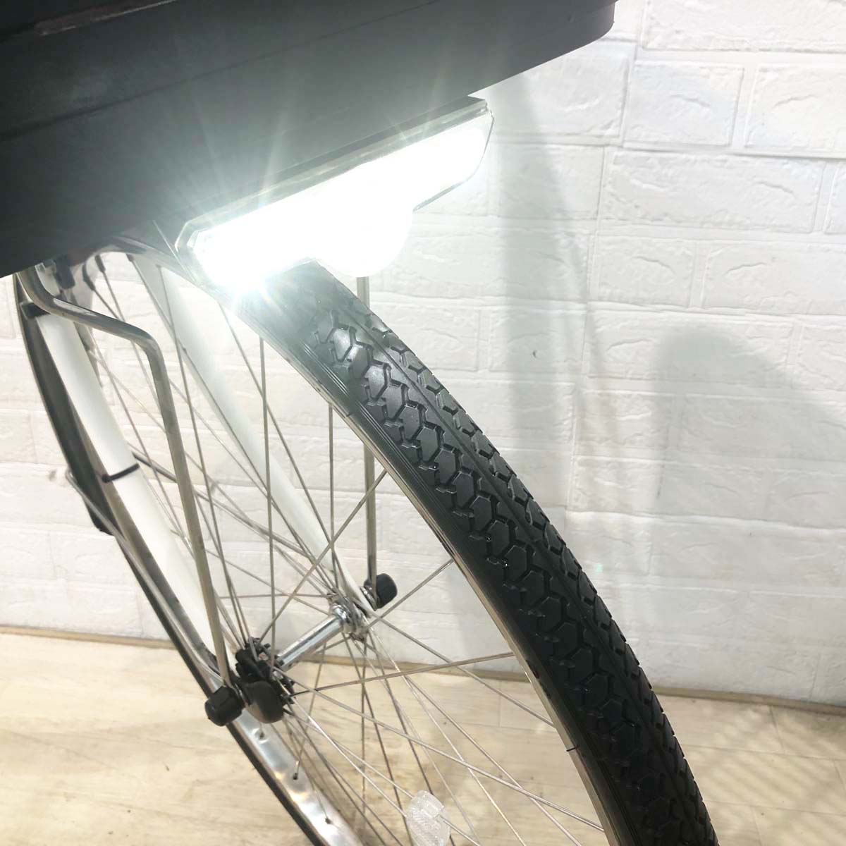 中古電動自転車 パナソニック ビビDX ホワイト 26インチ YG092