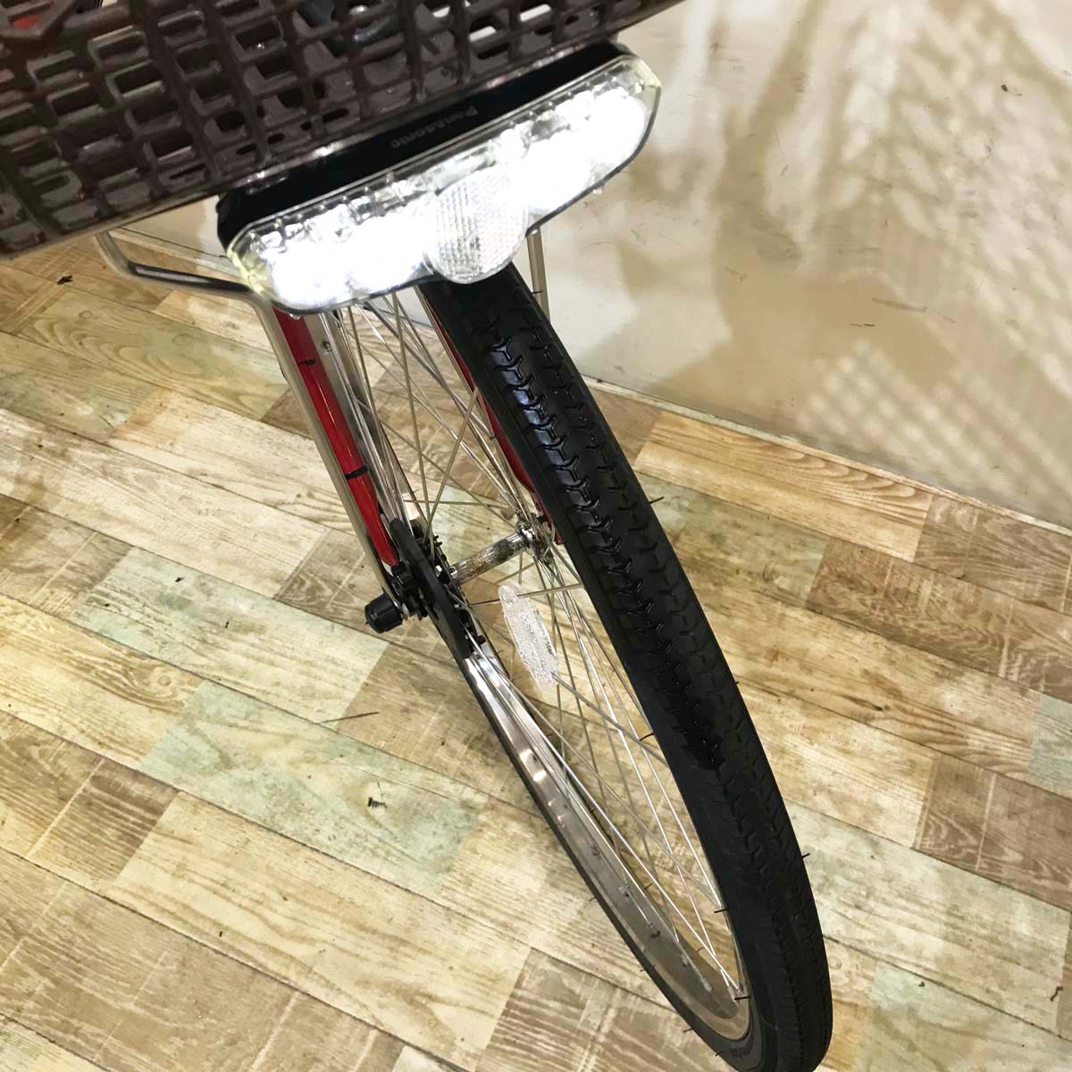 中古電動自転車  パナソニック ビビ DX レッド 26インチ KA062