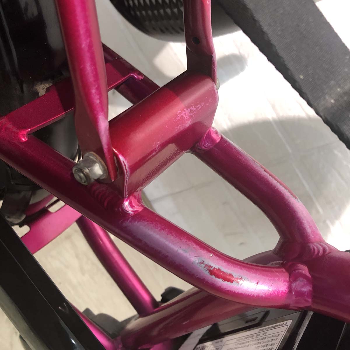 中古電動自転車 ヤマハ PAS キッスミニ ピンク 20インチ YG093