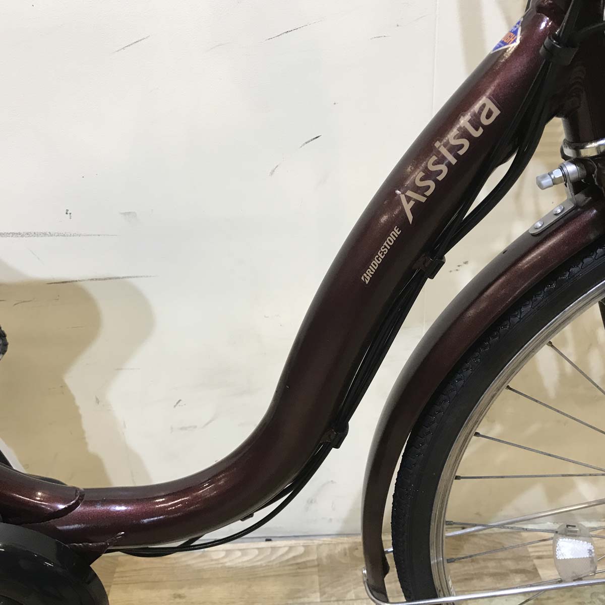 中古電動自転車 ブリヂストン アシスタ ベーシック ブラウン 26インチ KA064 