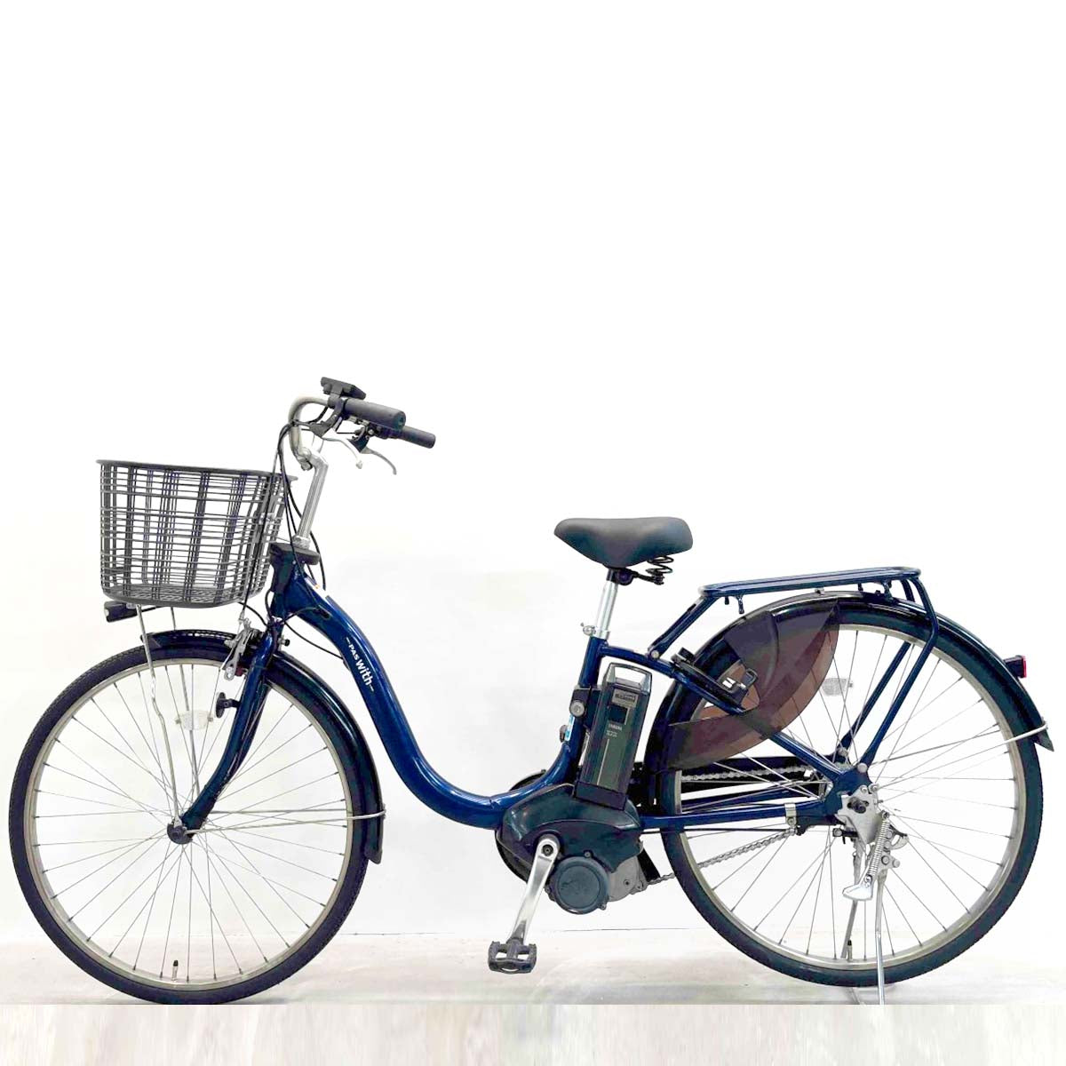中古電動自転車 ヤマハ PAS ウィズ ブルー 26インチ YJ124