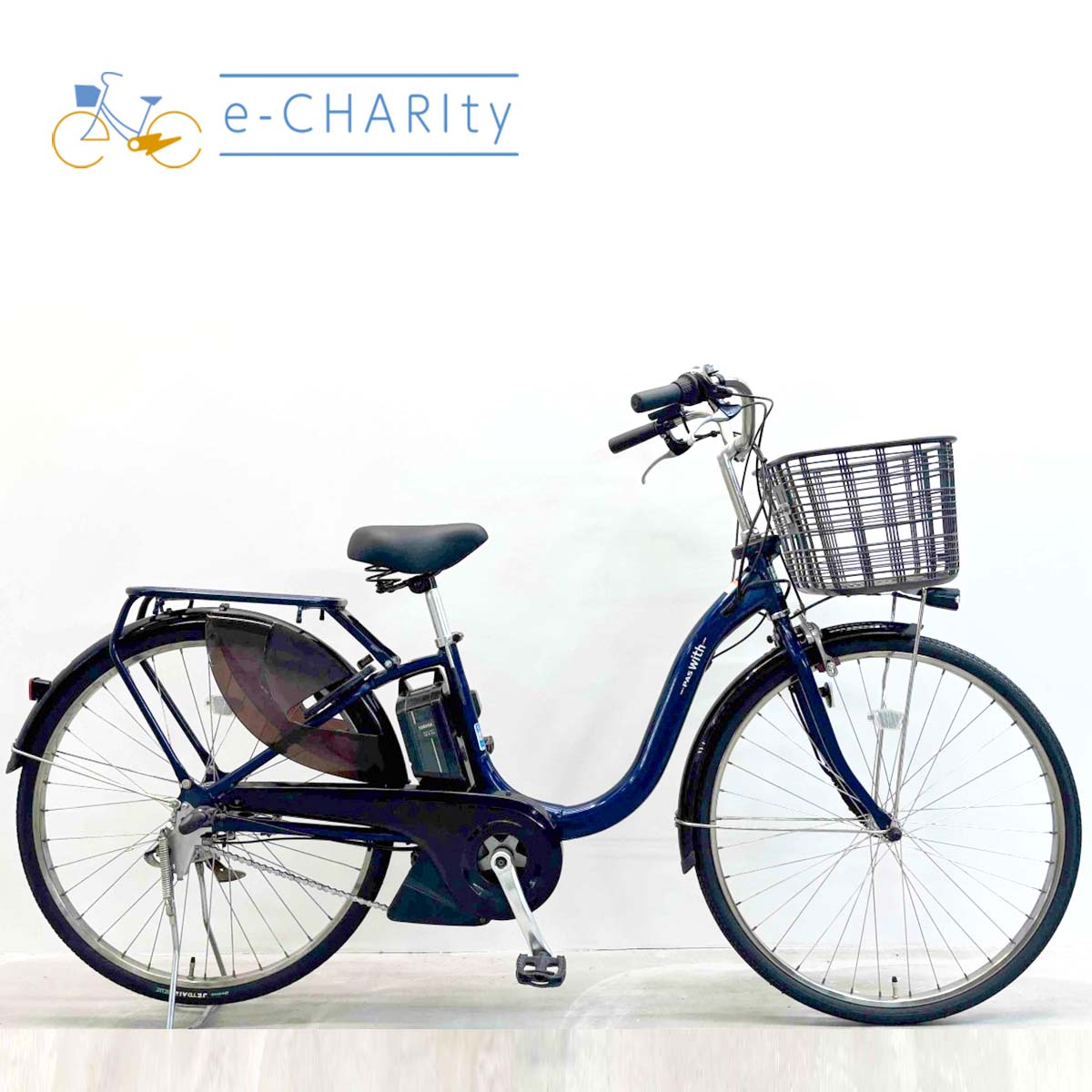 中古電動自転車 ヤマハ PAS ウィズ ブルー 26インチ YJ124