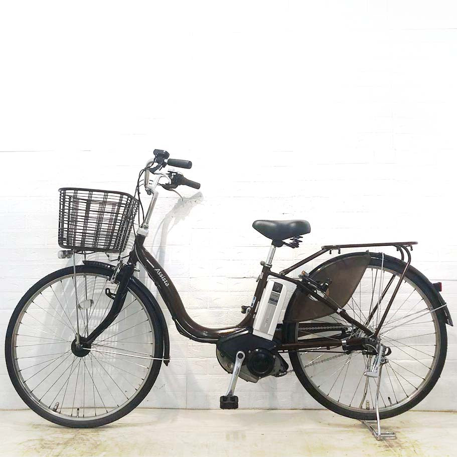 中古電動自転車 ブリヂストン アシスタ ブラウン 26インチ YG096