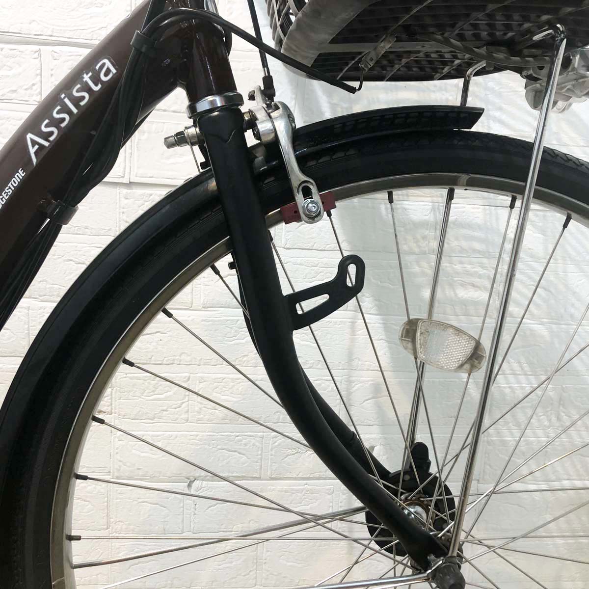中古電動自転車 ブリヂストン アシスタ ブラウン 26インチ YG096