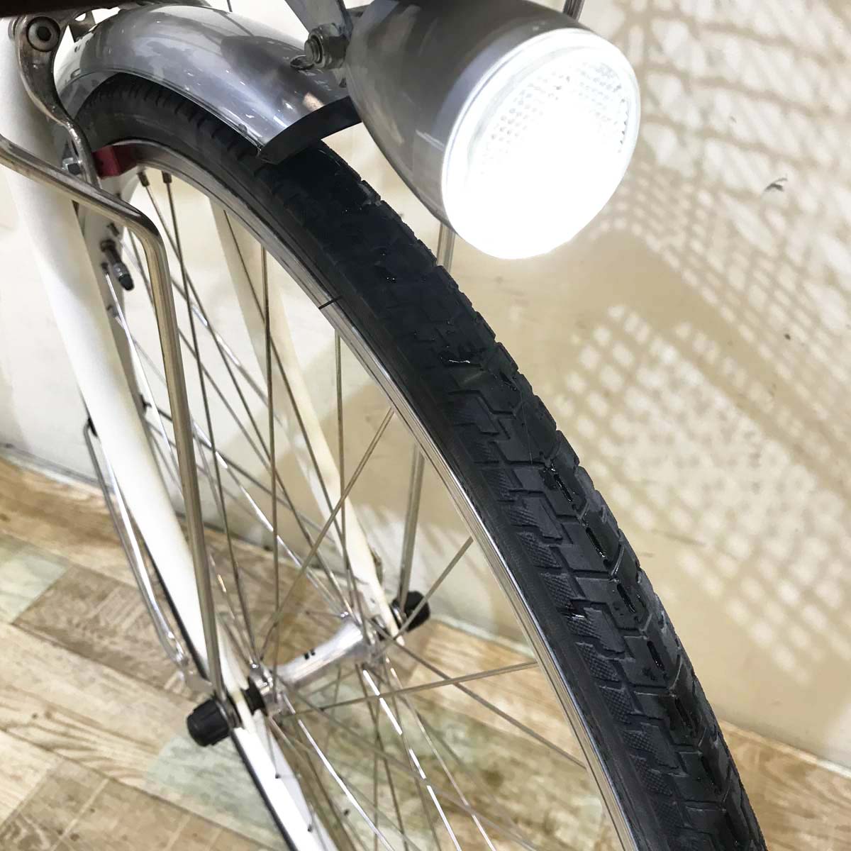 中古電動自転車 パナソニック ビビ LU ホワイト 26インチ KA066