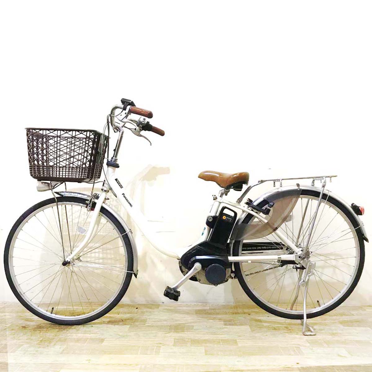 中古電動自転車 パナソニック ビビ LU ホワイト 26インチ KA066